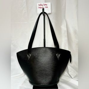 Louis Vuitton Saint Jacques Shoulder Bag Black Leather